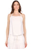 TOP HALTER IN LINO BIANCO