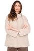 GIACCA TECNICA LEGGERA REVERSIBILE CON CAPPUCCIO BEIGE
