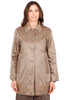 GIACCA TRENCH EFFETTO LUCIDO MARRONE