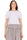 T-SHIRT CON FONDO COORDINATO E MOTIVO CHECK BIANCO
