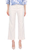 PANTALONE CROPPED A GAMBA DRITTA ELASTICIZZATO BEIGE