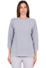 MAGLIA CON MANICA 3/4 E FILAMENTI LUMINOSI GRIGIO