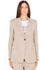 BLAZER LEGGERO IN VISCOSA E LINO BEIGE