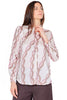 CAMICIA STAMPA CATENE DAL TAGLIO FLUIDO CREMA