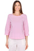 BLUSA CON RIGHE SOTTILI ROSA