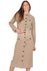 GIACCA CROPPED CON CINTURA BEIGE
