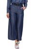 PANTALONE AMPIO EFFETTO DENIM BLU