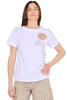 T-SHIRT CON DETTAGLIO RICAMATO IN COTONE BIANCO