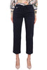 PANTALONE CROPPED IN COTONE STRETCH BLU
