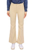 PANTALONE FLARE BOTTONI DECORATIVI COTONE STRETCH BEIGE