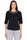 T-SHIRT IN PURO COTONE CON APPLICAZIONE GIOIELLO NERO