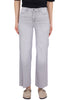 JEANS CROPPED WIDE LEG STRETCH IN DENIM GRIGIO