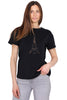 T-SHIRT IN PURO COTONE CON STAMPA EIFFEL NERO
