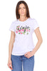 T-SHIRT IN COTONE CON LOGO FLOREALE BIANCO