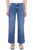 JEANS WIDE LEG CROPPED STRETCH IN DENIM