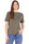 T-SHIRT IN COTONE CON LOGO APPLICATO FLOREALE VERDE MILITARE