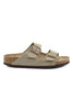 SANDALO DOPPIA FASCIA IN SUEDE BEIGE