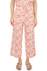 PANTALONE DONNA PALAZZO IN COTONE FANTASIA BEIGE