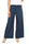 PANTALONE DONNA WIDE LEG IN COTONE ELASTICIZZATO BLU