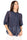 CAMICIA DONNA IN COTONE E SETA BLU