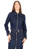 GIACCA DONNA CROPPED IN DENIM STRETCH BLU SCURO