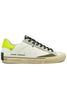 SNEAKERS BASSA IN PELLE CON DETTAGLIO FLUO BIANCO