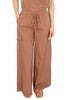 PANTALONE CARGO PALAZZO IN COTONE MARRONE