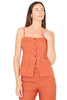 TOP GILET CON BOTTONI E SPALLINE REGOLABILI TERRACOTTA