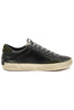 SNEAKERS BASSA CON DETTAGLI VERDI E IN PELLE NERO