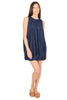 ABITO BALLOON IN COTONE BLU SCURO