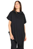BLUSA IN COTONE STRETCH CON COLLO DRAPPEGGIATO NERO