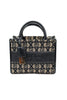 BORSA SHOPPER MINI JACQUARD LOGO ED ECOPELLE NERO
