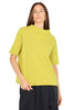 T-SHIRT COLLO ALTO MORBIDO IN COTONE STRETCH GIALLO