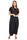ABITO MIDI IN COTONE STRETCH NERO