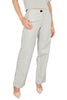 PANTALONE DONNA GAMBA DRITTA IN COTONE 100% GRIGIO