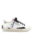 SNEAKER DONNA IN PELLE CON LACCI IN ORGANZA BIANCO