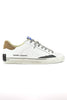 SNEAKER CON DETTAGLI TORTORA IN PELLE BIANCO