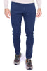 PANTALONE UOMO CHINO SLIM IN COTONE STRETCH BLU