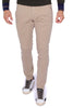 PANTALONE UOMO CHINO SLIM IN COTONE STRETCH SABBIA