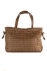 SHOPPER DONNA INTRECCIATA IN MORBIDA ECOPELLE MARRONE