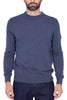 MAGLIA UOMO GIROCOLLO IN LANA MERINO CON PATCH BLU