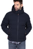 PIUMINO UOMO CON CAPPUCCIO IMBOTTITO BLU