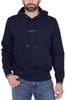 FELPA UOMO CON CAPPUCCIO LOGO MINIMAL BLU