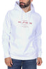FELPA UOMO CON CAPPUCCIO LOGO FRONTALE BIANCO