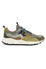 SNEAKER UOMO IN PELLE SCAMOSCIATA E TESSUTO VERDE