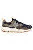 SNEAKER UOMO IN PELLE SCAMOSCIATA E TESSUTO BLU