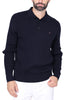 MAGLIA POLO UOMO LANA A COSTE BLU