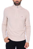 MAGLIA UOMO COLLO ALTO ZIP IN LANA BEIGE