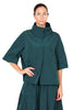 GIACCA CORTA CON COLLO ALTRO E MANICHE 3/4 VERDE