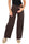 JEANS WIDE LEG A VITA ALTA MARRONE